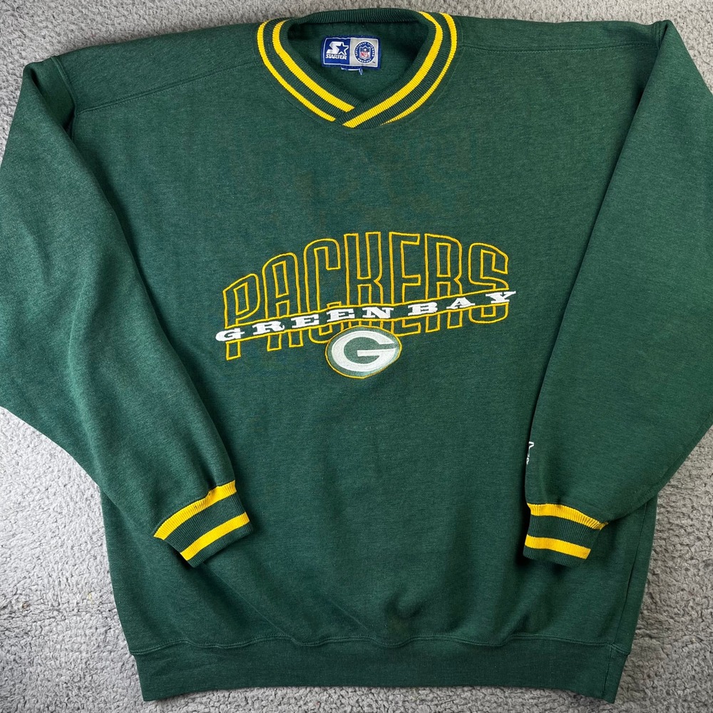 Vintage Green Bay Packers Sweatshirt Starter Football Sweater NFL Embroidered